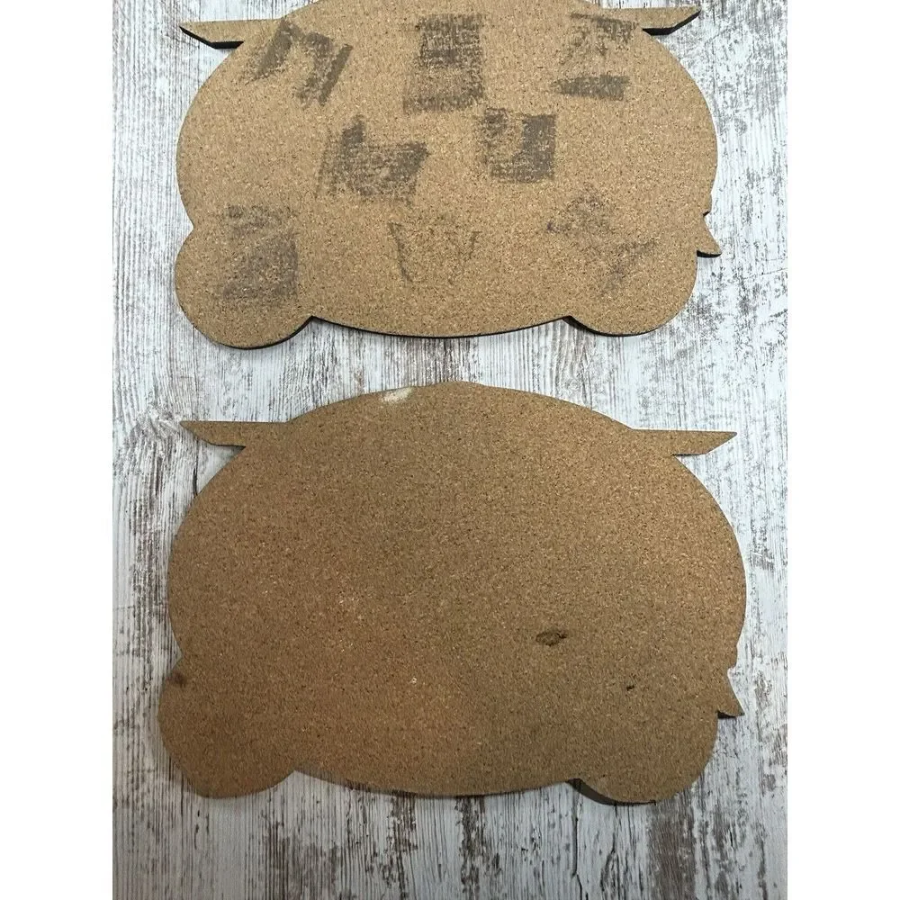 Vintage Harley Davidson Wooden/Cork Sign - No Hanging Hardware Set Of‎ Two (2)